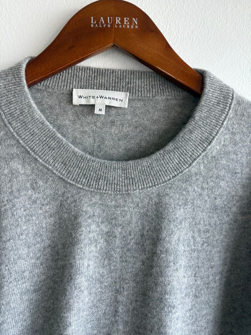 Grey White and Warren Cashmere Winter Sweater Women’s Medium Classic Basic